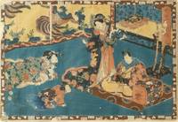GR8012 Toyokuni  Utagawa I., Palastszene  mit  Herrscherpaar  und  Dienerinnen