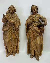 SK3010 Zwei   Heiligenskulpturen:  Maria  und   Johannes