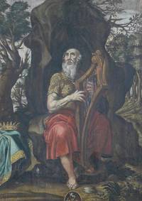 GE4084 Tafelgemälde König David mit Harfe