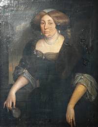 GE4017 Preussischer  Porträtist,  Damenbildnis  mit  Perlschmuck  und  Auster