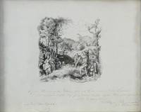 GE4117 Eliza  Burmester, Ernteszene  in  romantischer  Landschaft  (1853)