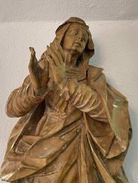 SK3004 Zwei   Heiligenskulpturen  des   Manierismus:  Trauernde  Maria  und   Johannes