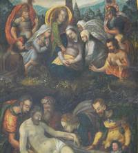 GE4046 Monogrammikst&#x201e;S.S.&#x201c;, Die  Beweinung  Christi  (Kreuzabnahme, um 1620)
