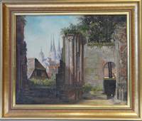 GE4087 W. Sondeck,  Zwei  Gemälde  Gelnhausen (Kaiserpfalz  und  Marienkirche)
