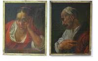 GE4047 Flämischer  Meister  des 17. Jahrhunderts, Gemäldepaar  einer  Frau  und  ihres  Mannes