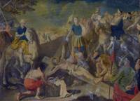 GE4039 Italienischer  Künstler (um 1600 ?), Christus  wird   vor  Golgatha  ans  Kreuz geschlagen