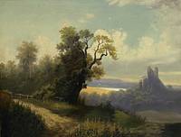 GE4014  Gemäldepaar  „Romantische   Landschaften“