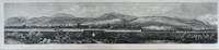 GR8021 Panorama der Vogesen mit der Eisenbahnlinie Straßburg - Basel (Lithographie)