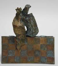 SK3023 Unbekannter  akademischer   Künstler, Bronze - Plastik  eines  Schach - Königs, die  Schach - Dame  küssend