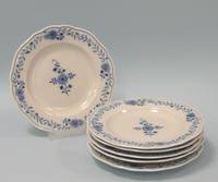 PK-013 Sechs  Dessertteller  Meissen  Blaudekor