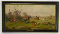 GE4027 Rudolf  Stone, Zwei  englische  Jagd - Gemälde (Parforce)  1875