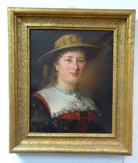 GE4005 Theodor  von  der  Beek, Bildnis  einer  jungen Frau in rheinischer  Tracht   mit  Hut