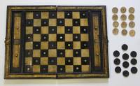 VE6016 Barocke  Spielschatulle   Backgammon / Schach / Dame.