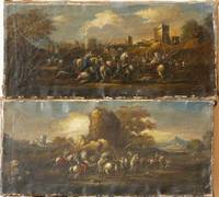 GE4004 Zwei  Bataillen - Gemälde  (Um  1700)