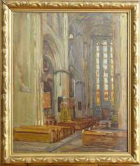 GE4062 Wilhelm  Wilcke,  Innenraum  der  Kirche   St.  Marien  in  Rostock