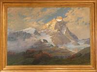 GE4043 Leonardo  Roda, Sommerblumen  vor  dem  Matterhorn  (Monte  Cervino)