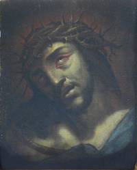 GE4028 Altmeister - Gemälde   Christus  als    Schmerzensmann  mit    Dornenkrone