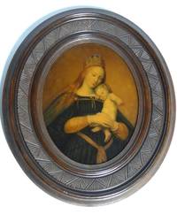 GE-230 Hinterglasgemälde  Madonna  mit  Kind