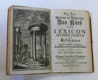 GR8026 Johann  Friedrich  Penther, Lexicon Architectonicum  (Erster Teil), Augsburg  1762
