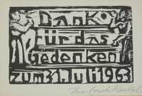 GR8039 Erich  Heckel, Dank  zum  Geburtstag  1963