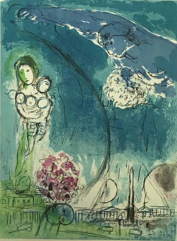 GR8015 Marc  Chagall, „Place  de  la  Concorde“  in  Paris  (1952)