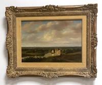 GE4043 Nicolaus  Jan   Roosenboom, Landschaft  mit   Burgruine  am  See