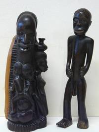VE6010 Zwei   afrikanische  Holz - Skulpturen