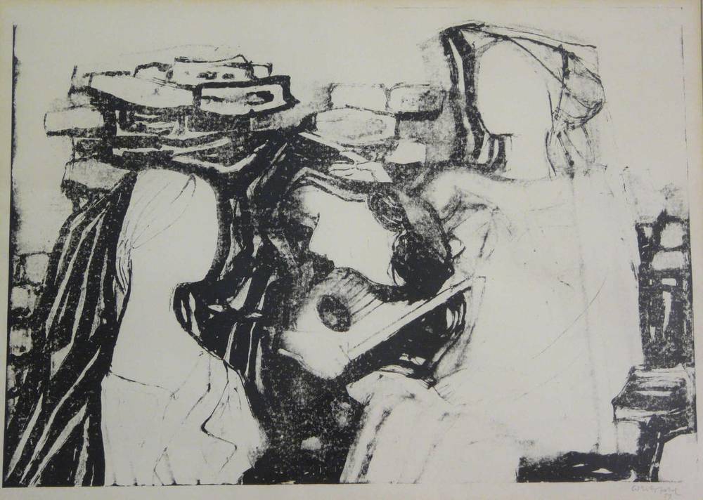GR8005 Conrad  Westpfahl, Zwei   Lithographien  
