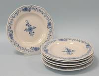 PK-053 Sechs  Speise - Teller   Meissen  Blaudekor