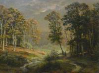 GE4059 Friedrich  August   Kessler, Spaziergang  in  Waldlandschaft