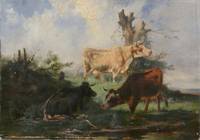 GE4003 Alexandre  Dubuisson, Drei  Kühe  auf  der  Weide