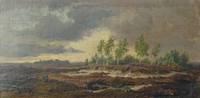 GE4122 Oscar  Leu, Landschaft  mit  Birkenwäldchen