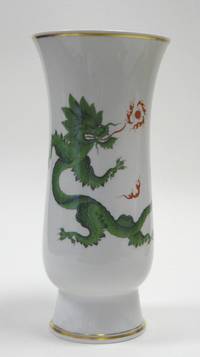 PK1015 Vase   Grüner  Drache   Meissen