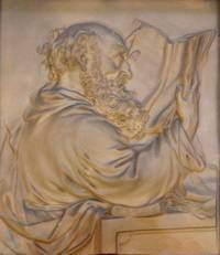 SK3011 Wachsrelief   Entwurf  Leonhard   Posch,  Der  lesende   Philosoph   Sokrates