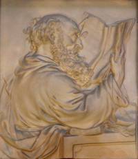 SK3011 Wachsrelief   Entwurf  Leonhard   Posch,  Der  lesende   Philosoph   Sokrates