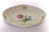 PK1027 Ovale  Platte   Meissen   Bunte   Blume