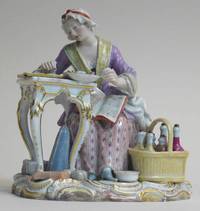 PK1047 Meissen - Figur&#x201e;Rechnende  Kaufmannsfrau&#x201c;