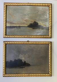 GE4049 Heinrich  Richard   Reder, Paar  Gemäldependants:  „An der  Amper“   und   „Am  Bodensee“