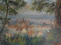 GE4057 Fritz  Karl, Blick  auf  Bamberg (Dom, Stephanskirche, Obere   Pfarre)