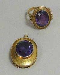 SU7008 Goldring  und  Gold - Anhänger  mit  Amethyst