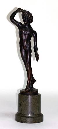 SK3002 Bronze - Statuette   Pan  mit   Flöte