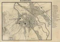 GR8020 Zwei  Bamberg - Grafiken: Stadtplan  und  Dom