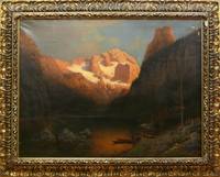 GE4029 Johann  Jakob   Reinhardt, Gebirgslandschaft  Im  Abendrot