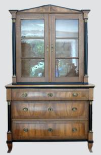 MB-844 Biedermeier - Vitrinen - Aufsatzkommode