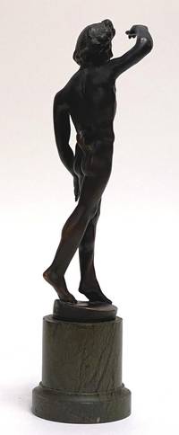 SK3002 Bronze - Statuette   Pan  mit   Flöte