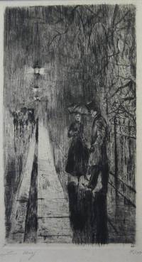 GR8009 Lesser  Ury, Begegnung  in  der  BerlinerTiergartenstraße