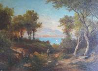 GE4012 Alfred  Karl  Julius  von  Schönberger, Sommerliche  Landschaft  an  einem  italienischen  See