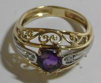 SU7007 Ring mit Amethyst und Brillanten