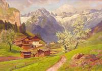 GE-418 Alois  Arnegger, Gehöft  im  Gebirge