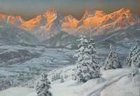 GE4001 Alois  Arnegger, Alpenglühen  bei  Bad  Gastein